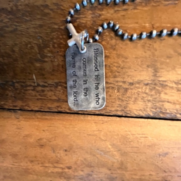 Silver Dog Tag Necklace - Picture 3 of 4